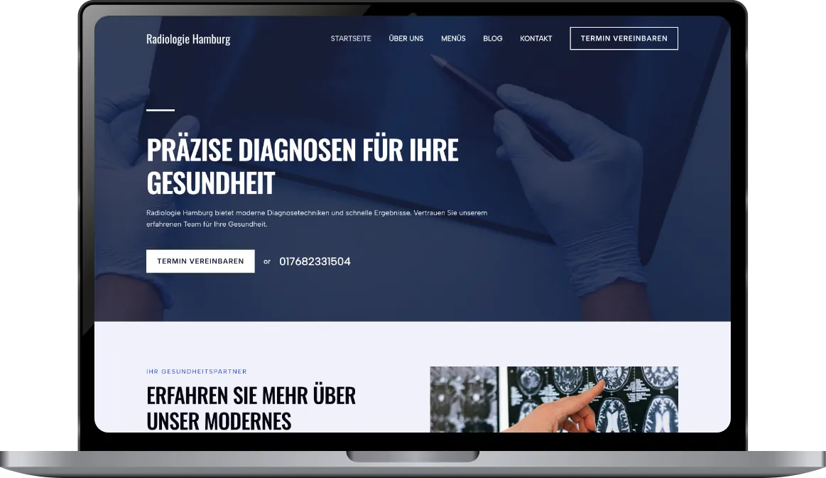 Mockup Website erstellt mit KI