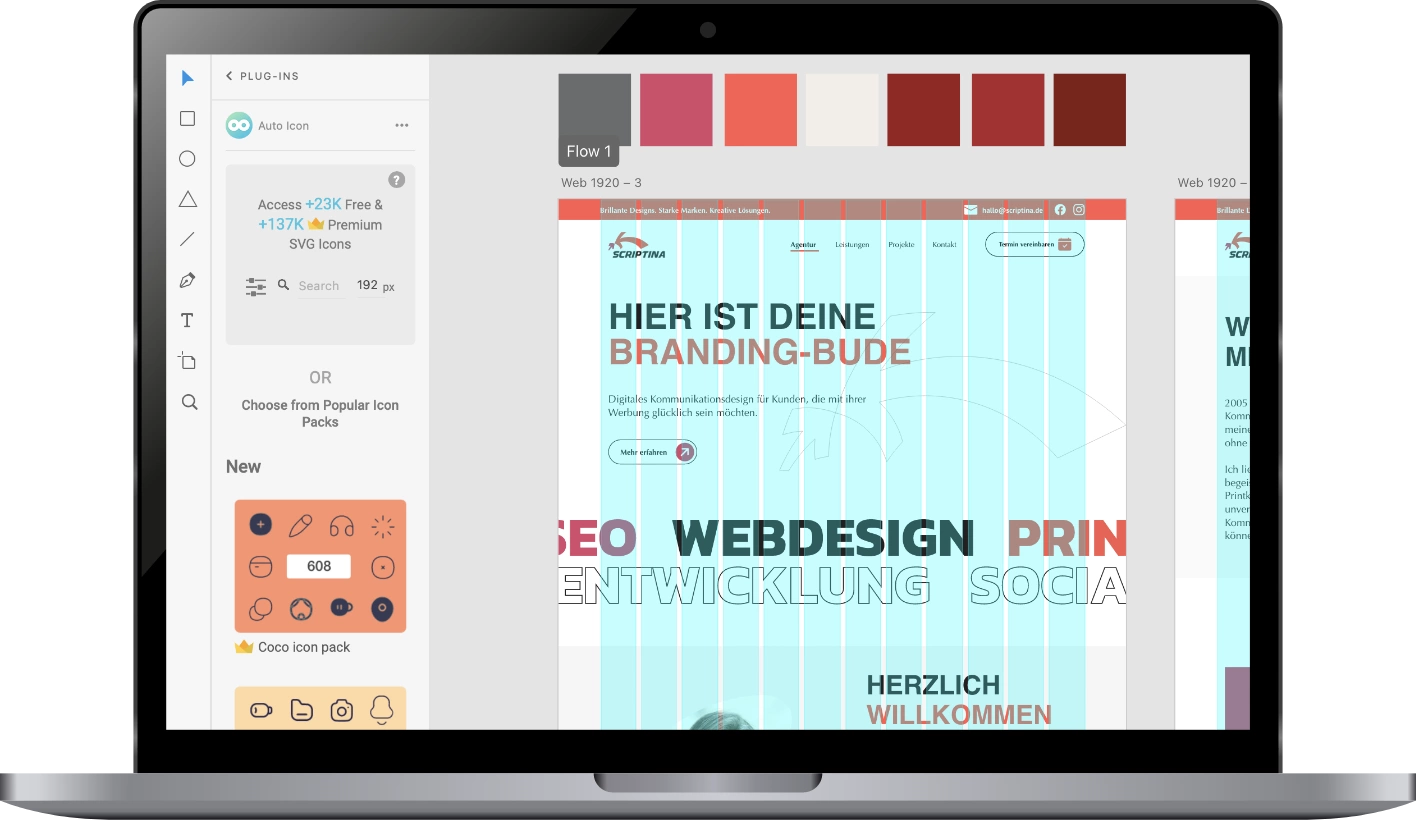 Moderne Website auf einem Laptop – Webdesign Hamburg